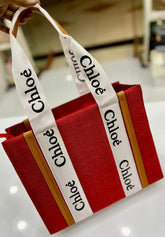 CHLOE CANVAS TOTE - MAROON - M074